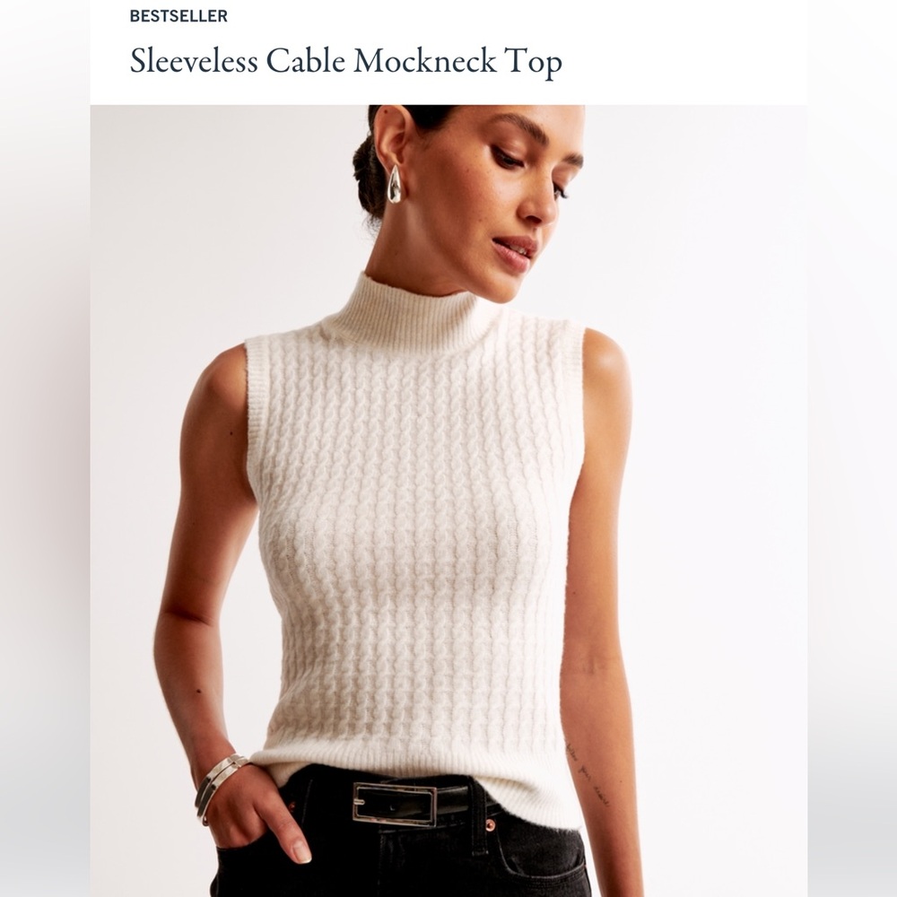 Abercrombie sleeveless mockneck sweater